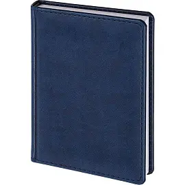 Ежедневник датированный 2024 год Attache Сиам искусственная кожа 110х155 мм 176 листов синий