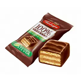 Конфеты шоколадные вафельные Победа вкуса Чаржед в горьком шоколаде без сахара 1.5 кг