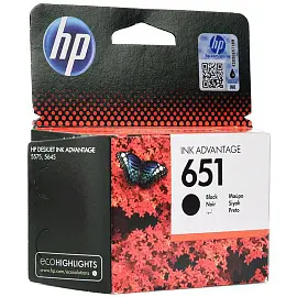 Картридж струйный HP 651 C2P10AE черный оригинальный