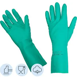 Перчатки нитриловые Vileda Professional универсальные зеленые (размер 7.5-8, M, 100801)