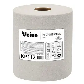 Полотенца бумажные в рулонах Veiro Professional "Basic", 2-слойные, 172м/рул, цвет натуральный, ультрапрочные. Цена за 1 рулон