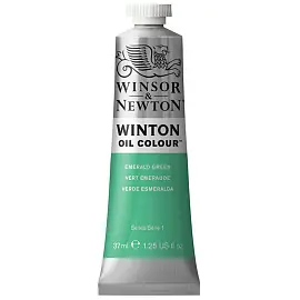 Краска масляная художественная Winsor&Newton "Winton", 37мл, туба, зеленый изумруд