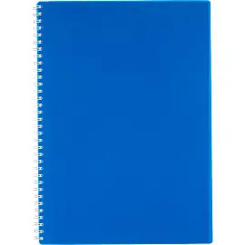Бизнес-тетрадь Attache Economy А4 96 листов синяя в клетку на спирали (294х210 мм)