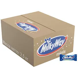 Шоколадные батончики Milky Way Minis 2.5 кг