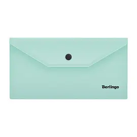 Папка-конверт на кнопке Berlingo "Instinct" С6, 180мкм, мятный