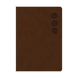 Телефонная книга А7, 64л., кожзам, OfficeSpace "Nebraska" коричневый с вырубкой