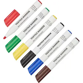 Набор маркеров по ткани Koh-I-Noor 3205 6 цветов (толщина линии 2.5 мм)
