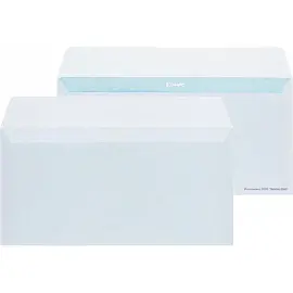 Конверт Комус E65 80 г/кв.м белый стрип с внутренней запечаткой (1000 штук в упаковке)