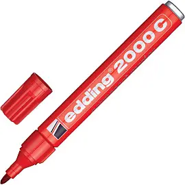 Маркер перманентный Edding E-2000C/2 красный (толщина линии 1,5-3 мм) круглый наконечник металлический корпус