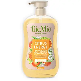 Гель для душа BioMio Citrus Energy Увлажнение и забота апельсин и бергамот 650 мл