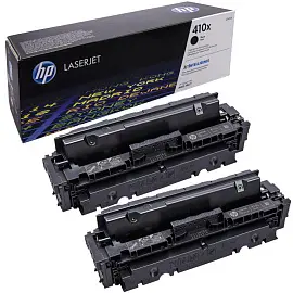 Картридж лазерный HP 410X CF410XD черный оригинальный повышенной емкости (двойная упаковка)