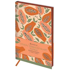 Ежедневник недатированный, А5, 136л., кожзам, Greenwich Line "Vision. Terracotta Art. Papaya", тон. блок, цветной срез