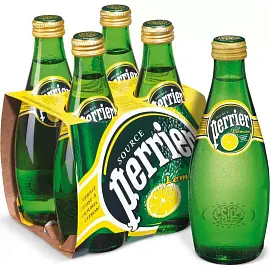 Напиток газированный Perrier с лимонным вкусом 0.33 л (4 штуки в упаковке)