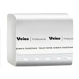 Бумага туалетная VEIRO (Система T3), КОМПЛЕКТ 30 шт., Comfort, листовая, 250 листов, 21х10,8 см, 2-слойная, TV201