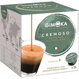 Кофе в капсулах для кофемашин Gimoka Dolce Gusto Espresso Cremoso (16 штук в упаковке)