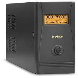 ИБП ExeGate Power Smart ULB-850 850VA/480W 2xEURO,RJ45/11,USB(EP285478RUS)