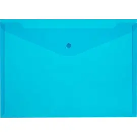 Папка-конверт на кнопке Аttache 330x240 синяя 180 мкм (10 штук в упаковке)