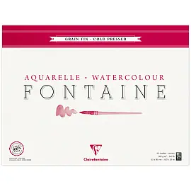Альбом для акварели, 25л., 42*56, на склейке Clairefontaine "Fontaine Grain Fin", 300г/м2, холод. пресс., мелкое зерно