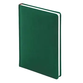 Ежедневник недатированный Attache Velvet искусственная кожа А5+ 136 листов темно-зеленый (145x205 мм)
