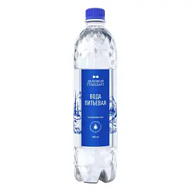 Вода питьевая Деловой Стандарт газированная 0,6 л (12 штук в упаковке)