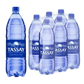 Вода питьевая TASSAY газированная 1,5 л (6 штук в упаковке)