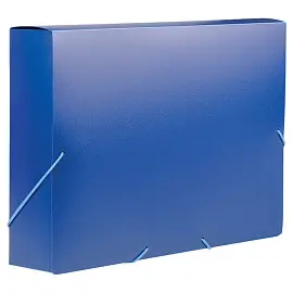Папка-короб на резинке OfficeSpace А4, 50мм, 700мкм, синяя