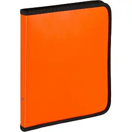 Папка-конверт на молнии Attache Neon A5 оранжевая 700 мкм
