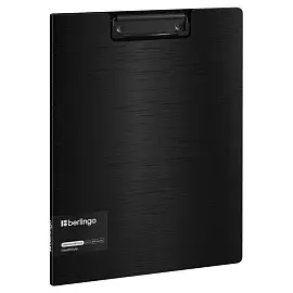 Папка-планшет с зажимом Berlingo "Steel&Style" А4, пластик (полифом), черная