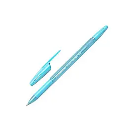 Ручка шариковая неавтоматическая ErichKrause R-301 Spring Stick&Grip синяя (толщина линии 0.35 мм)