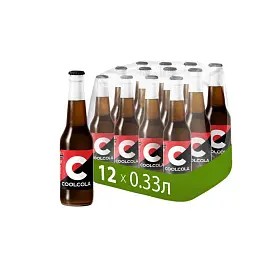Напиток газированный Cool Cola Zero 0.33 л в стеклянной бутылке (12 штук в упаковке)