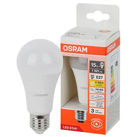 Лампа светодиодная Osram LEDSCLA150 А 13Вт E27 2700К 1521Лм 240В 4058075056985
