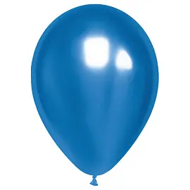 Воздушные шары, 50шт., М12/30см, MESHU, хром, синий