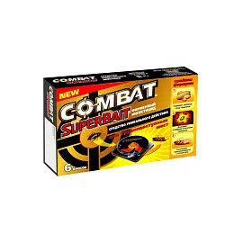 Средство от насекомых Combat Super Bait от тараканов ловушки (6 штук в упаковке)