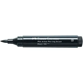 Ручка капиллярная Faber-Castell "Pitt Artist Pen Big Brush" цвет 199 черный, 3мм, пишущий узел "кисть
