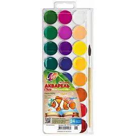 Краски акварельные Луч ZOO медовые 24 цвета