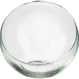Ваза Evis Анабель косой срез стекло прозрачная высота изделия 9.5 см