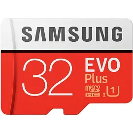 Карта памяти 32 Гб microSDHC Samsung EVO PLUS Class 10 (MB-MC32GA/RU)