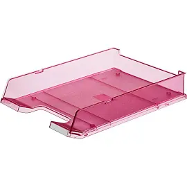 Лоток горизонтальный для бумаг Han пластиковый розовый