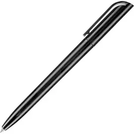Ручка шариковая автоматическая синяя (черный корпус, толщина линии 0.7 мм)