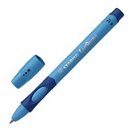 Ручка шариковая неавтоматическая Stabilo LeftRight для правши синяя (толщина линии 0.45 мм)