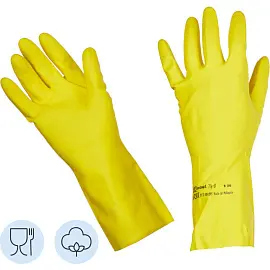 Перчатки латексные Vileda Professional Контракт желтые (размер 7, S, 101016)