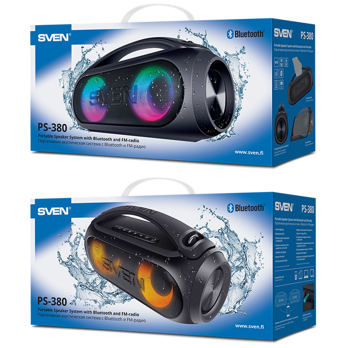 Портативная акустика SVEN PS-380 SV-021290 - купить по низкой цене в интернет-ма