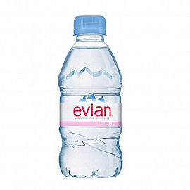 Вода минеральная Evian ПЭТ 0,33л негаз. 24шт/уп, 133576 Т