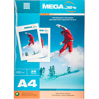 Фотобумага для цветной струйной печати ProMEGA jet односторонняя (глянцевая, А4, 200 г/кв.м, 25 листов)