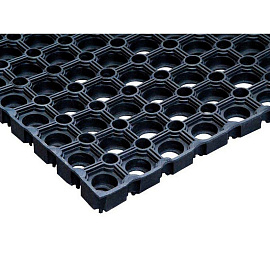 Покрытие напольное грязезащитное резиновое 100х150 см черное
