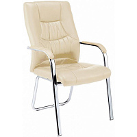 Конференц-кресло Easy Chair 807 VPU бежевое (искусственная кожа, металл хромированный)