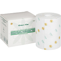Пластырь-повязка фиксирующая Leiko Plaster 10x1000 см нетканевая основа