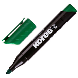 Маркер перманентный Kores зеленый (толщина линии 1,5-3 мм) круглый наконечник