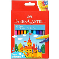 Фломастеры Faber-Castell Замок 12 цветов смываемые