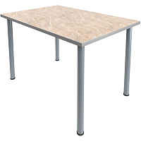 Стол обеденный (мрамор бежевый/серый, 1200х700х760 мм)